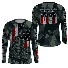 Load image into Gallery viewer, Camo Motocross Jersey Youth Men Women UPF30+ Custom Dirt Bike Shirt Patriotic MX Racing PDT450
