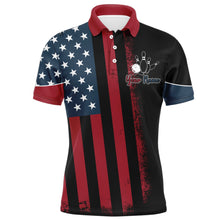 Load image into Gallery viewer, USA Flag Bowling Polo Shirt For Men Personalized Bowling Jersey Patriotic Bowling Team League Shirt BDT110