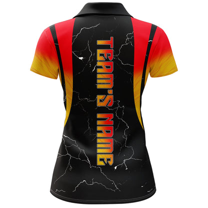Personalized Bowling Shirt For Women Flame Bowling Polo Shirt Mens Bowling Jersey For Team BDT28