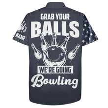 Load image into Gallery viewer, Grab Your Balls We&#39;re Going Bowling Hawaiian Shirt Custom Bowling Jersey Men USA Bowling Shirt BDT53