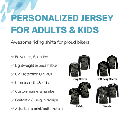 Enduro Jersey Personalized UPF30+ Motocross Racing Shirt Adult&Kid Extreme Dirt Bike Off-road Riders| NMS693