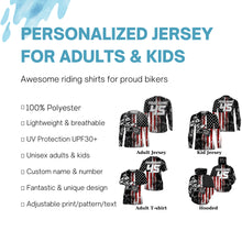 Load image into Gallery viewer, custom Dirt Bike jersey kid adult upf30+ American motocross off-road shirt motorcycle patriotic PDT436