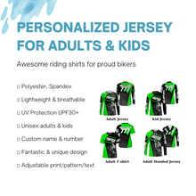 Load image into Gallery viewer, Custom Motocross Jersey UPF30+ Dirt Bike Racing Adult&amp;Kid Riders MX Off-Road Motorcycle Shirt| NMS778