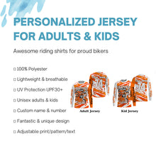 Load image into Gallery viewer, Skull Motocross Jersey Personalized UPF30+ Adult Kid Dirt Bike Racing Fear Less Ride More NMS1232