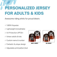 Load image into Gallery viewer, Extreme Motocross skull personalized jersey UPF30+ dirt bike long sleeves Hell Crosser motorcycle NMS1052