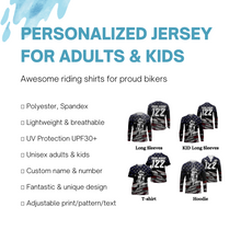 Load image into Gallery viewer, Motocross Racing Jersey Personalized UPF30+ Adult&amp;Kid Patriotic MotoX American Biker Motorcycle Jersey| NMS719
