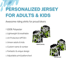 Load image into Gallery viewer, No Risk No Fun Motocross Jersey Personalized UV Protective Dirt Bike MX Racing Long Sleeves NMS1162