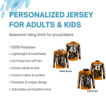 Load image into Gallery viewer, Feel The Berm Custom Motocross Jersey UPF30+ Kid Adult Dirt Bike Off-road Racing Long Sleeves NMS1235