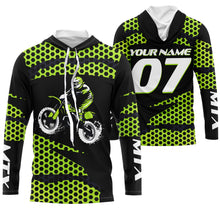 Load image into Gallery viewer, Motocross Racing Jersey UPF30+ Personalized MTX Riders Dirt Bike Shirt Off-road Motorcycle Green Jersey| NMS663
