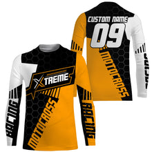 Load image into Gallery viewer, Extreme Motocross Jersey Personalized UPF30+ Racing Shirt Dirt Bike Off-road Biker Motorcycle - Orange| NMS629