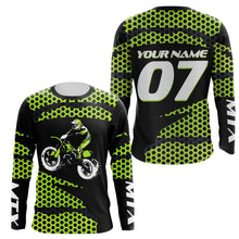 Load image into Gallery viewer, Motocross Racing Jersey UPF30+ Personalized MTX Riders Dirt Bike Shirt Off-road Motorcycle Green Jersey| NMS663
