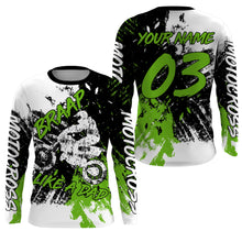 Load image into Gallery viewer, Brap Like A Dad Personalized Riding Jersey Motocross Dad Biker Shirt MX Dirt Bike Racing Dad| NMS521