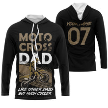 Load image into Gallery viewer, Motocross Dad Personalized Riding Jersey MX Dad Biker Shirt Dirt Bike Racing Dad Motorcycle Black| NMS523