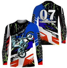 Load image into Gallery viewer, Motocross Racing Personalized Jersey Adult Kid Long Sleeves, Dirt Bike Motorcycle Off-road Riders| NMS325