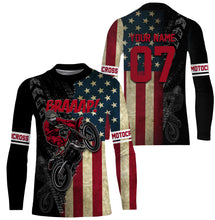 Load image into Gallery viewer, American Motocross Jersey Personalized UPF30+ Brap Dirt Bike Riding Shirt Off-road Motorcycle Riders| NMS531