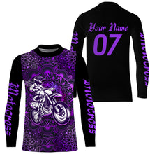 Load image into Gallery viewer, Motocross Girl Jersey Personalized UPF30+ Purple MX Women Shirt Female Dirt Bike Rider Motorcycle| NMS660
