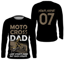 Load image into Gallery viewer, Motocross Dad Personalized Riding Jersey MX Dad Biker Shirt Dirt Bike Racing Dad Motorcycle Black| NMS523