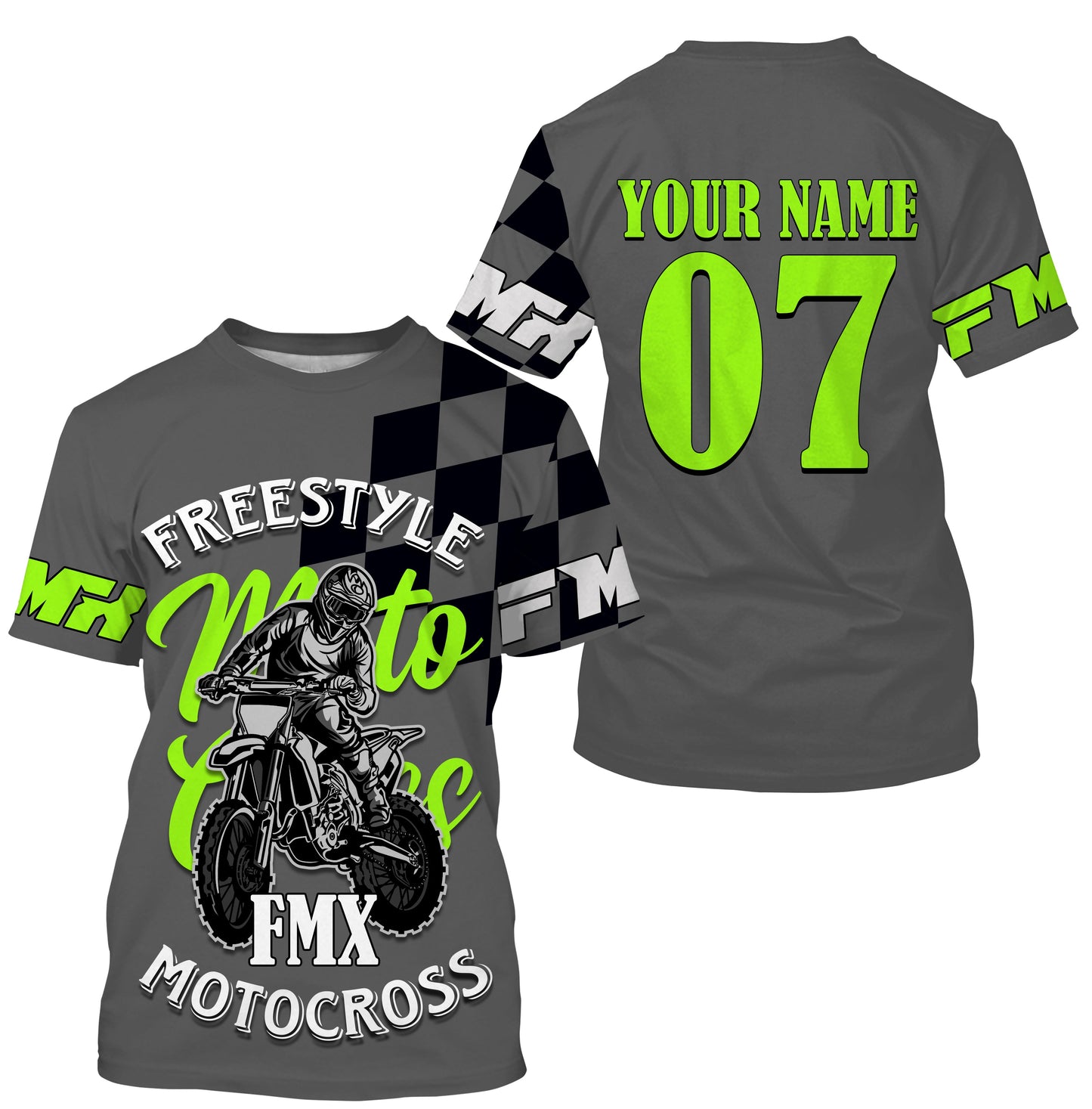 Freestyle Motocross Jersey FMX Personalized UPF30+ Shirt Adults & Kid Dirt Bike Riders Motorcycle Racing| NMS688