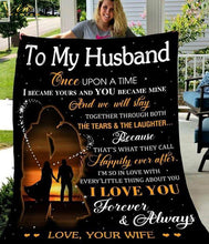 Load image into Gallery viewer, To My Husband Love from Wife Fleece blanket - Gift for husband on anniversary, Valentine's day, Birthday - FSD317