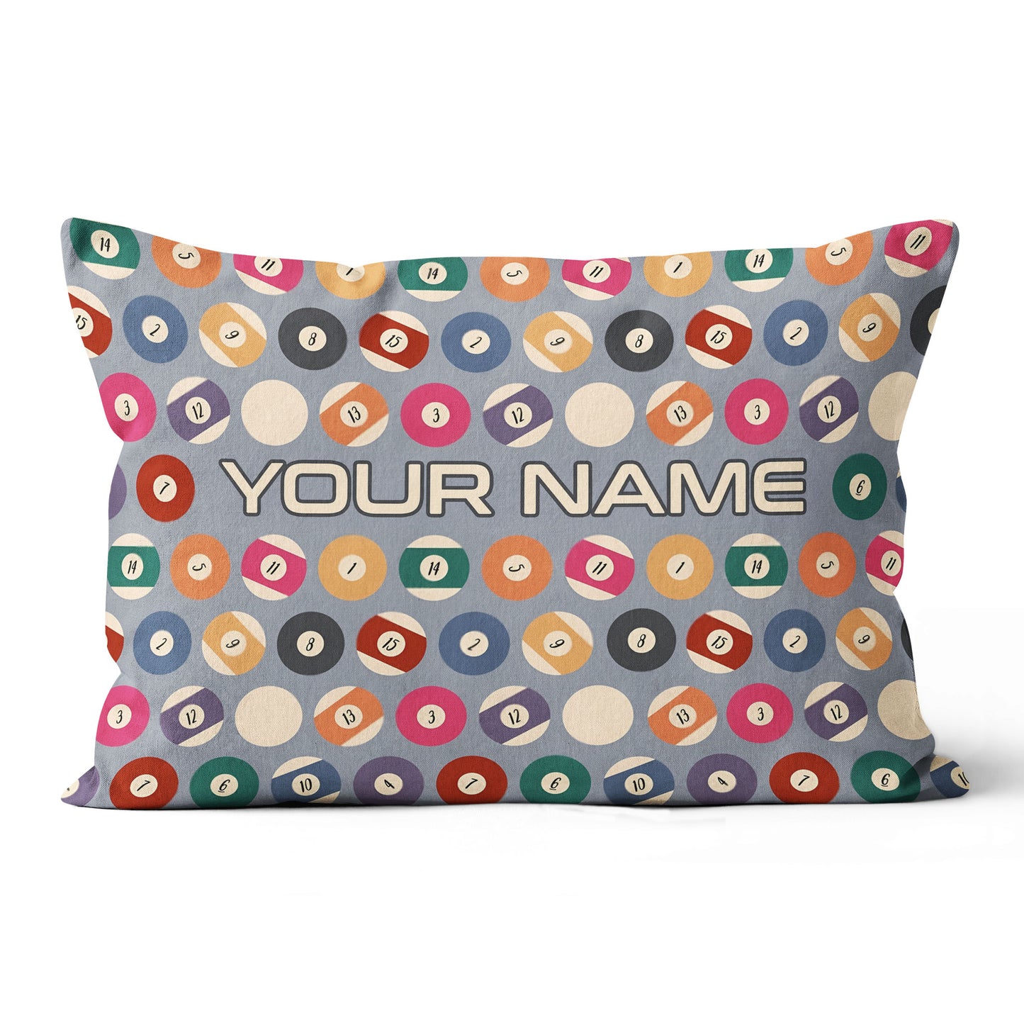 Personalized Billiard Balls Pillow Custom Throw Pillow Top Billiard Gift VHM0884