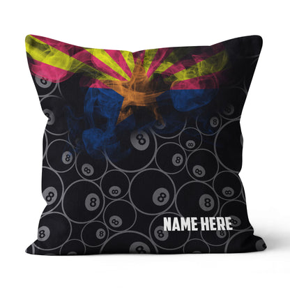 Personalized Vintage Smoke Arizona Flag 8 Ball Billiard Pillow Pool Gift VHM0910