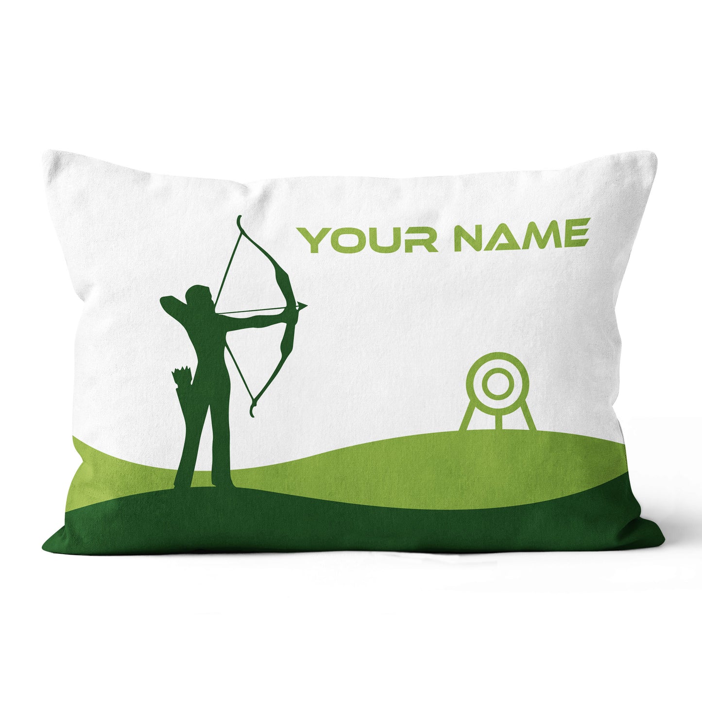 Custom Green White Archery Women Player Pillow, Best Decorative Pillows TDM0766