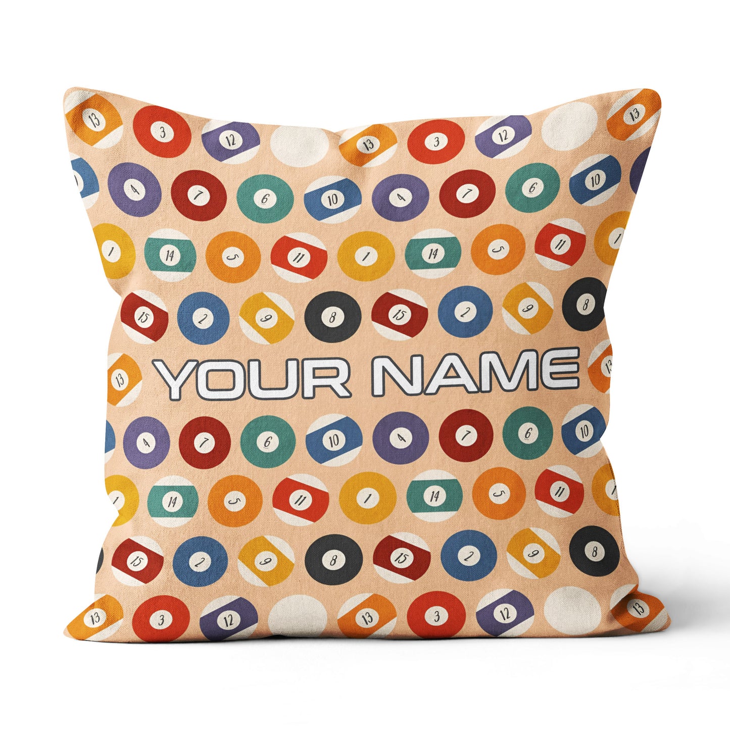 Personalized Billiard Balls Pillow Custom Throw Pillow Top Billiard Gift VHM0886
