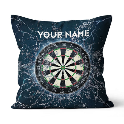 Water Thunder Dartboard Custom Name Throw Pillow Personalized Darts Gift LDT1120