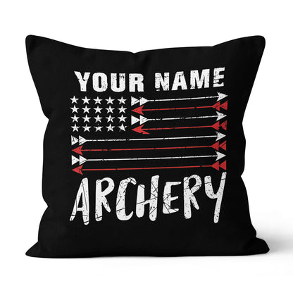 Personalized US Flag Arrow Archery Pillow Custom Gift For Archery Lovers VHM0867