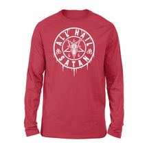 Load image into Gallery viewer, ALL HAIL SATAN, OCCULT TSHIRT, SATANIC SHIRT, BAPHOMET - Standard Long Sleeve