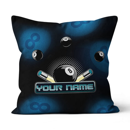Custom Black Billiard Balls Cue 3D Printed Pillow, Billiard Throw Pillow TDM0743