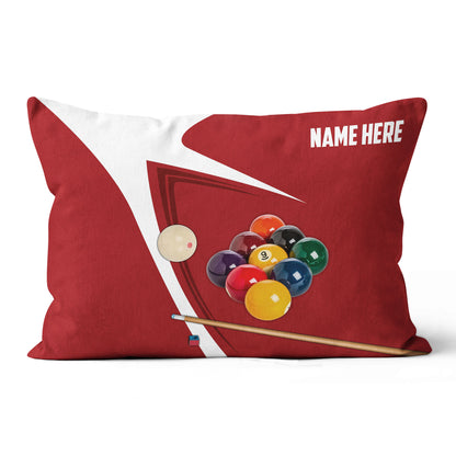 Customized Red Billiard Balls Pillows, Pillow Gifts For Billiard Lovers TDM0844