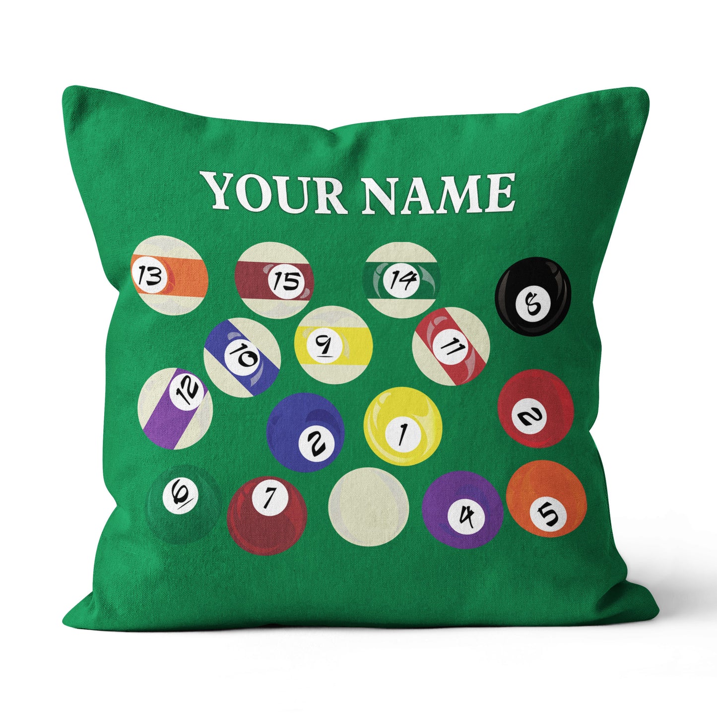 Personalized Billiard Balls Pillow Custom Throw Pillow Top Billiard Gift VHM0889