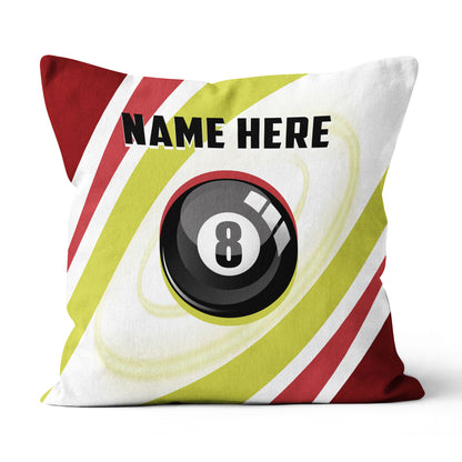 Personalized Red Green 8 Ball Billiard Pillow Custom Best Billiard Gifts VHM0928