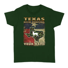 Load image into Gallery viewer, Texas deer hunting personalized gift custom name - Standard Women's T-shirt
