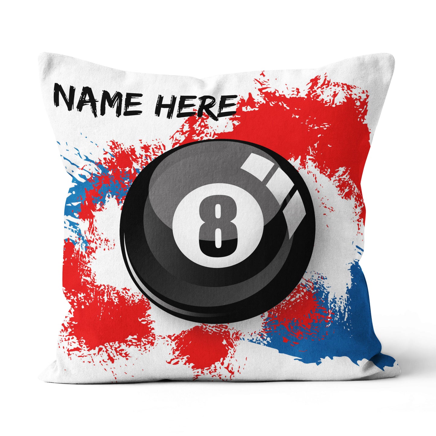 Personalized 8 Ball Pool Watercolor Throw Pillow, Billiard Pillows Gifts TDM0881
