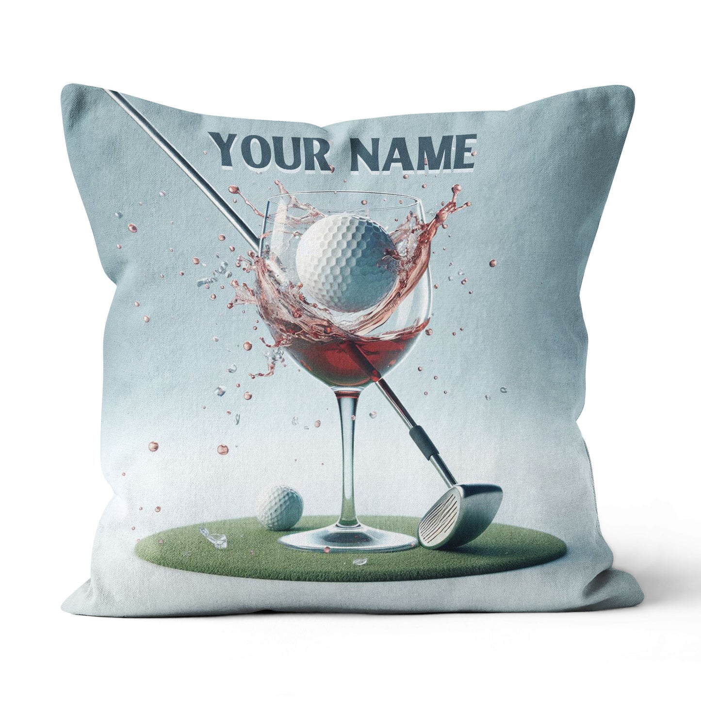 Golf And Wine Custom Throw Pillow Personalized Golf Gifts For Wine Lover LDT1166