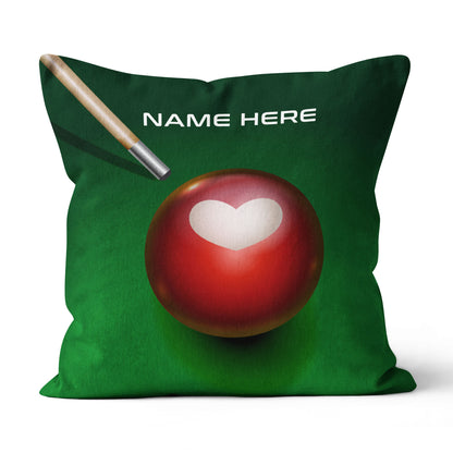 Personalized Red Billiard Ball Heart Throw Pillow Best Valentine Gifts VHM0943