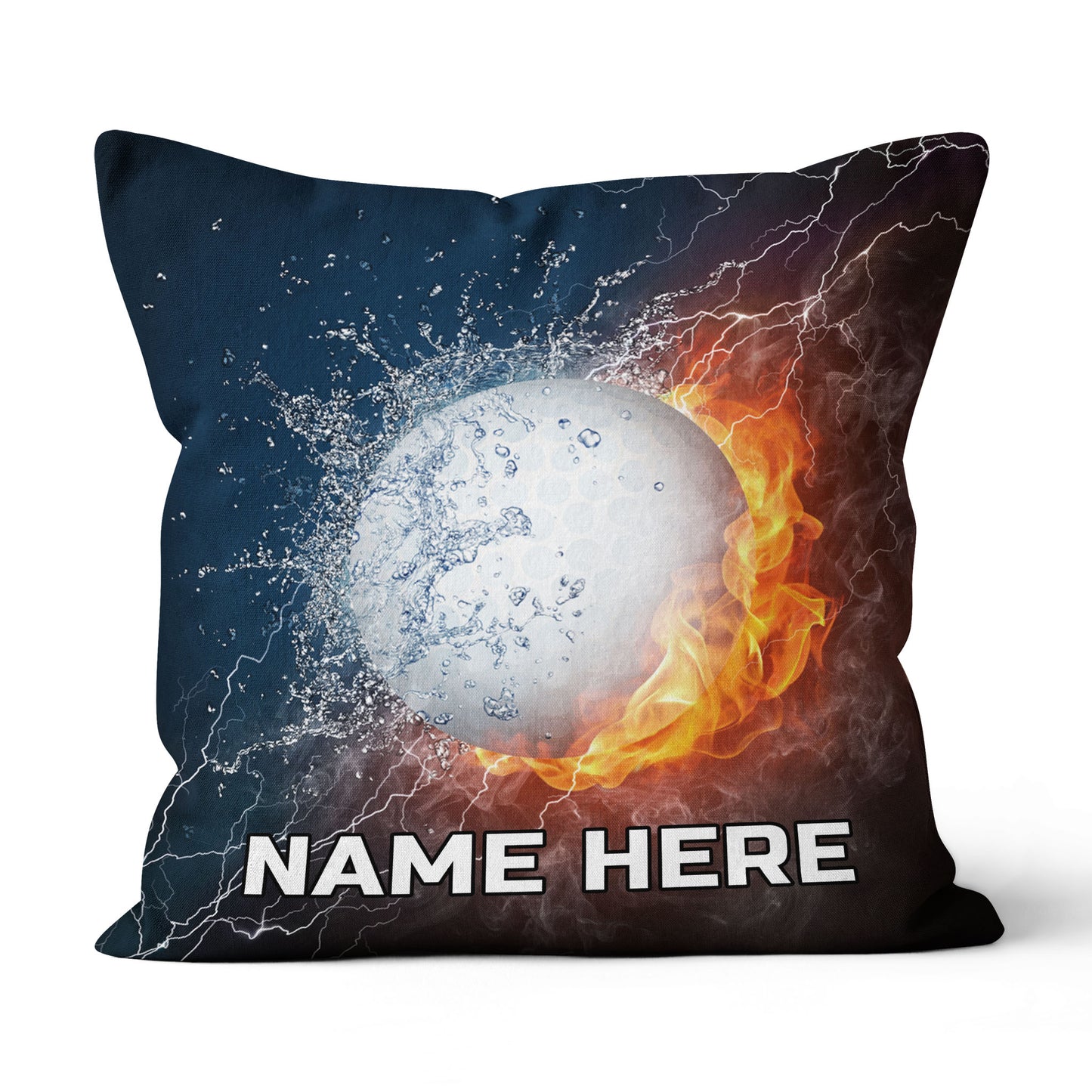 Fire And Water Golf Ball Custom Pillow Personalized Cool Golf Gifts LDT1202