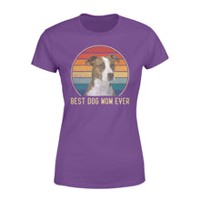 Load image into Gallery viewer, Custom photo best dog mom ever vintage personalized gift women's t-shirt