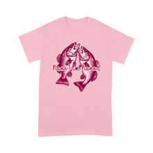 Load image into Gallery viewer, Custom His Her Name Bass Fishing T Shirts Matching Couple Fishing Shirt | Pink IPHW5805