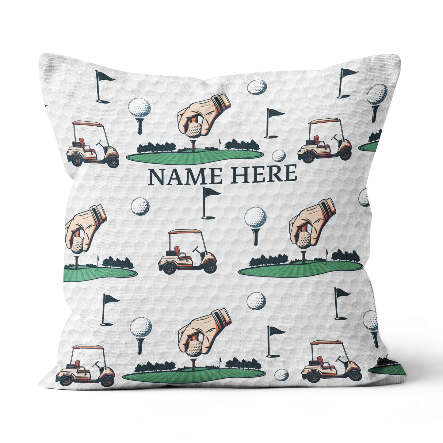 Golf Elements Custom Throw Pillow Personalized Golf Gifts For Golfer LDT1199