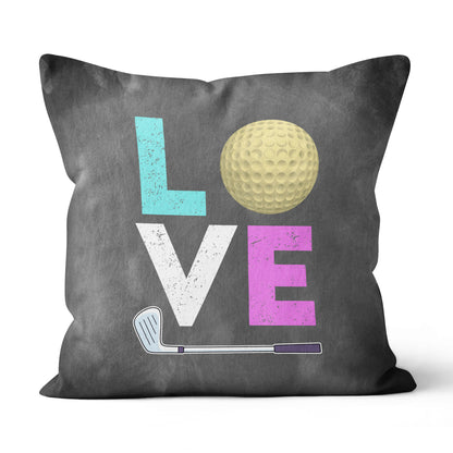 Colorful Golf Love Throw Pillow Cool Golf Gifts For Golf Lover LDT1221