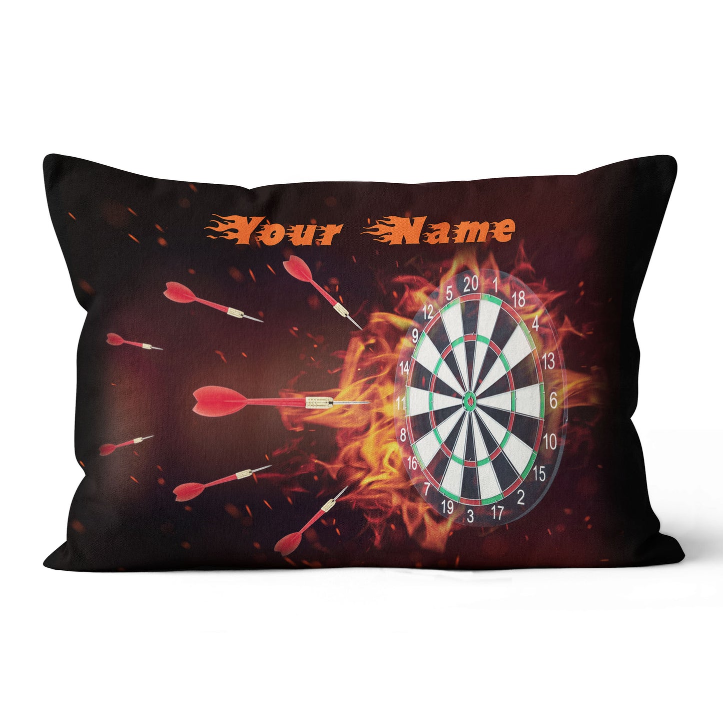 Fire Burning Dartboard Custom Pillow Personalized Darts Gifts For Player LDT1119