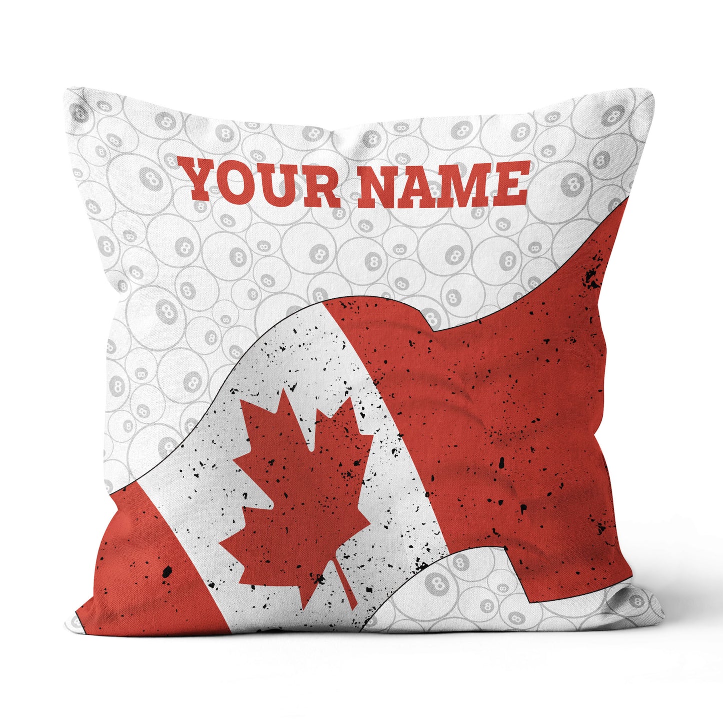 Personalized Canadian Flag 8 Ball Billiard Pillow Custom Billiards Gifts VHM0863