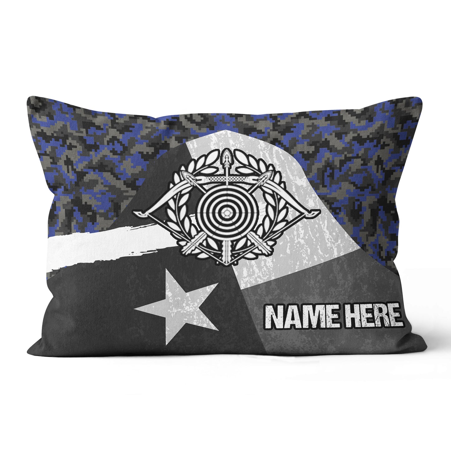 Personalized Blue Retro Texas Flag Archery Pillow Gift For Archery Lover VHM0911