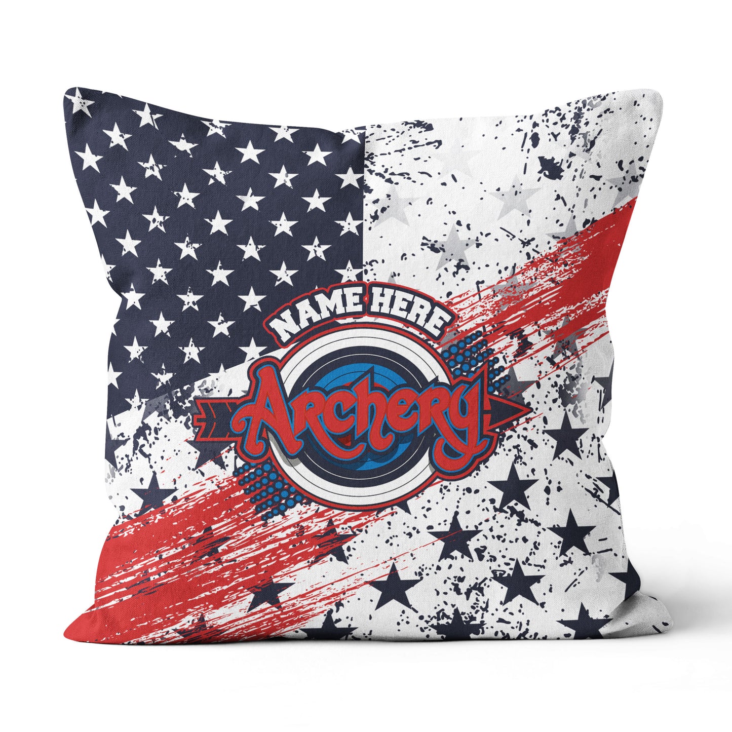 Personalized American Flag Target Archery Pillow Gift For Archery Lovers VHM0934