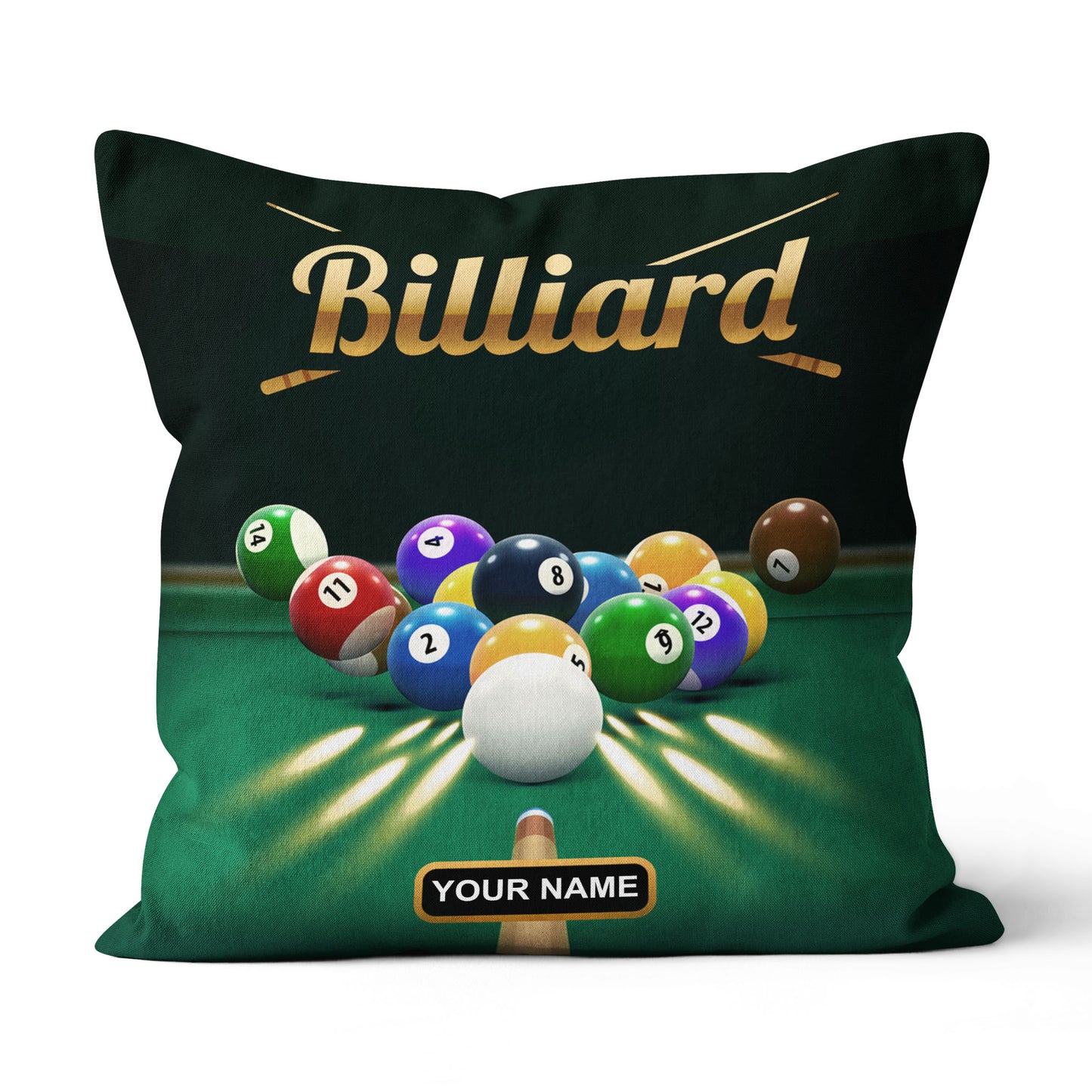 Personalized Name 3D Billiards Table Pool Game Pillow Best Throw Pillows TDM0767