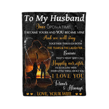 Load image into Gallery viewer, To My Husband Love from Wife Fleece blanket - Gift for husband on anniversary, Valentine's day, Birthday - FSD317
