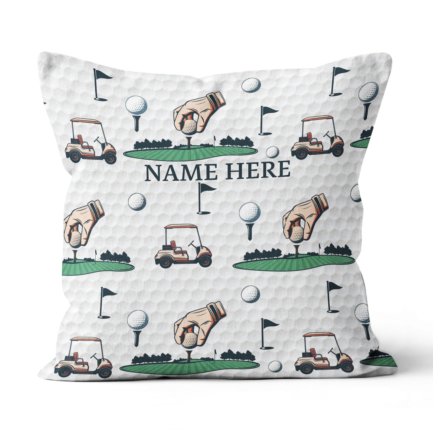 Golf Elements Custom Throw Pillow Personalized Golf Gifts For Golfer LDT1199